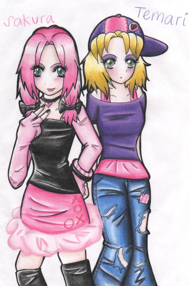 Sakura and Temari