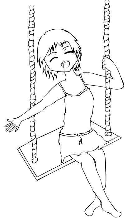Girl On Swing