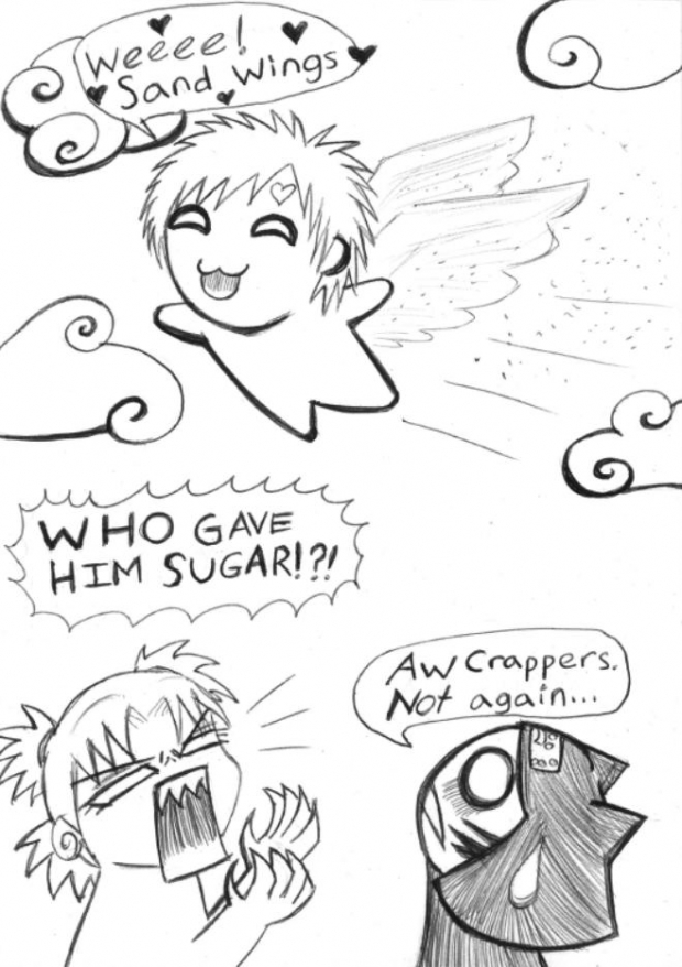 A happy Gaara is a sugar filled gaara...