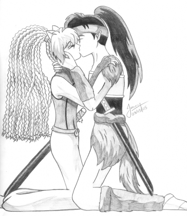 Inukigo And Kouga Kiss