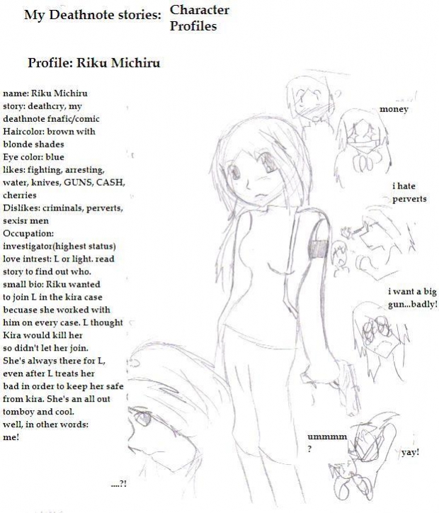 My Deathnote Fanfic Profiles: Riku