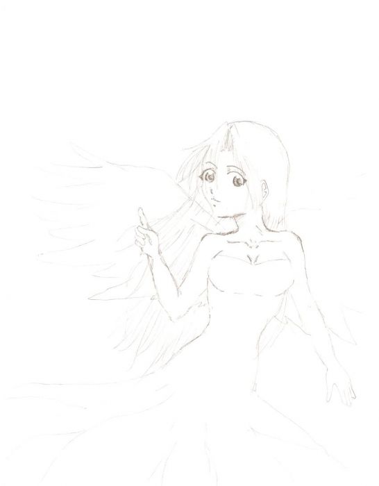 Angel Wings Pencil Lay Out