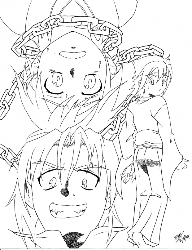 TBP- Chained Heart LineArt