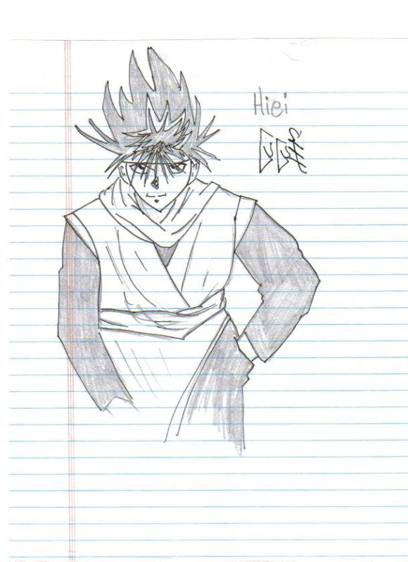Hiei..bored At Work Sketch