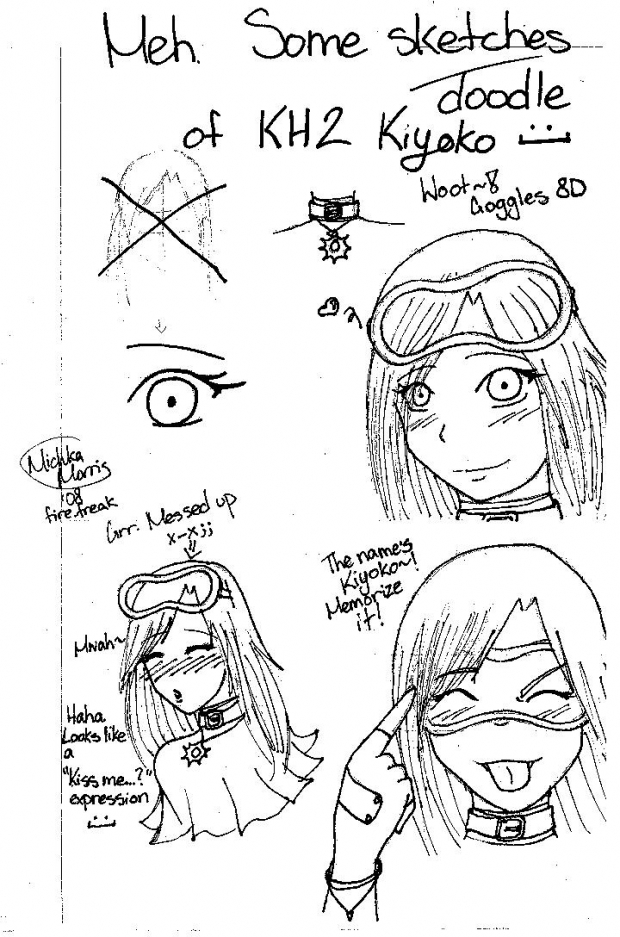 Meh. Sketchy doodles of KH2 Kiyoko~