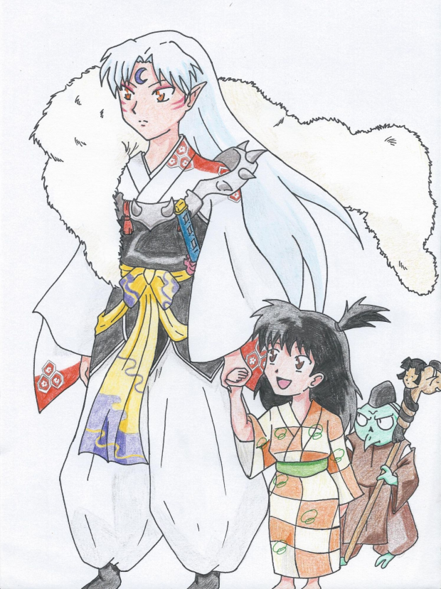 Sesshomaru,Rin and Jaken colored