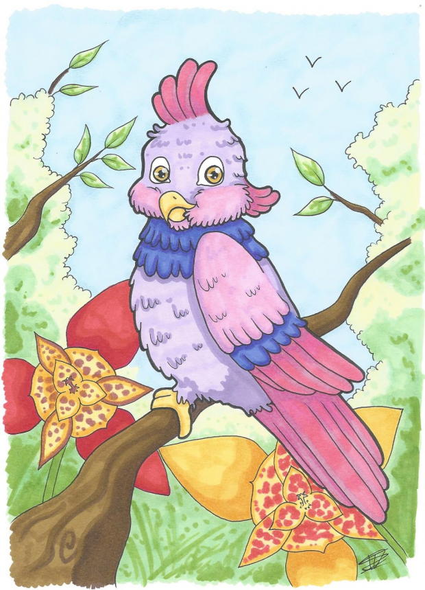 redraw: fantasy parrot