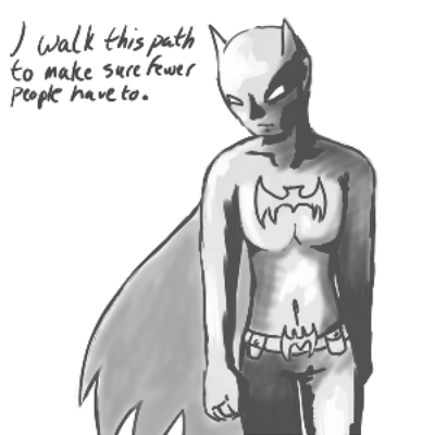 Batman walks