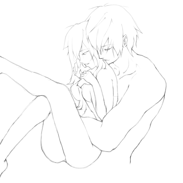 Line Art for Couple 001
