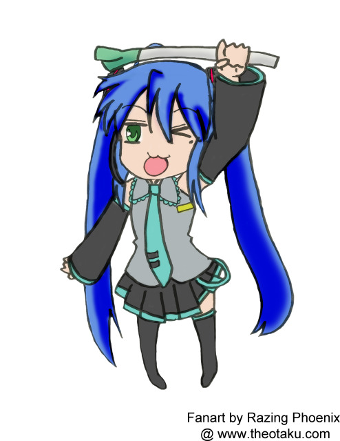 Konata Izumi+Cosplay=Miku Hatsune