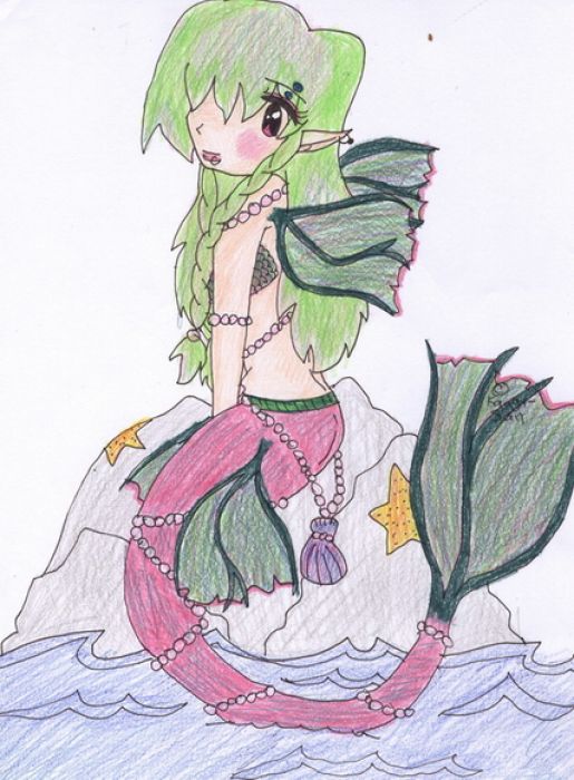 Green+pink Mermaid