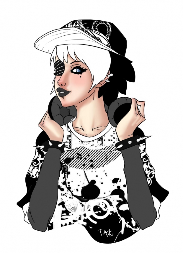 Emo goth punk hop gal