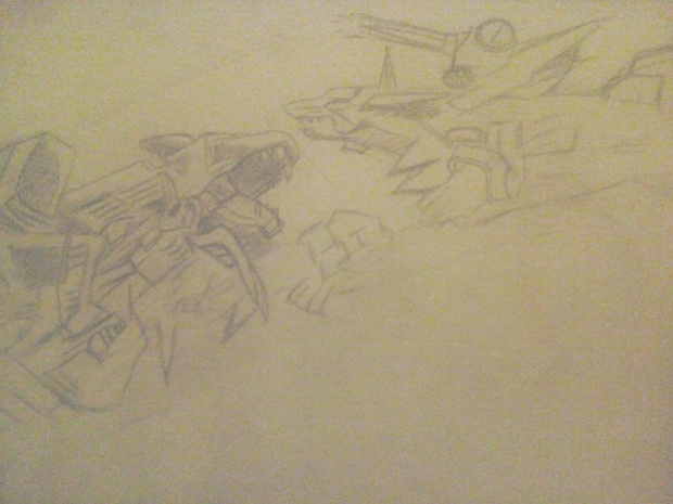 Jager & Shadowfox Collide - Sketch 1