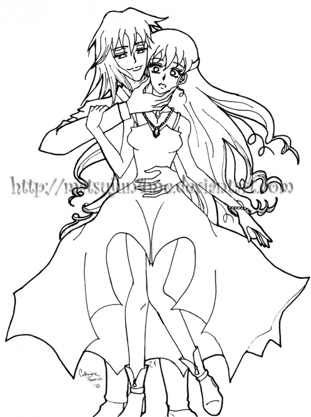 Expecting A Kiss...Lineart