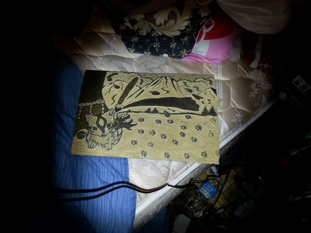 Okami Linoleum Block