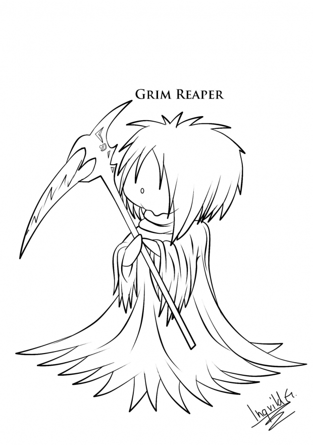 Chibi Grim: lineart