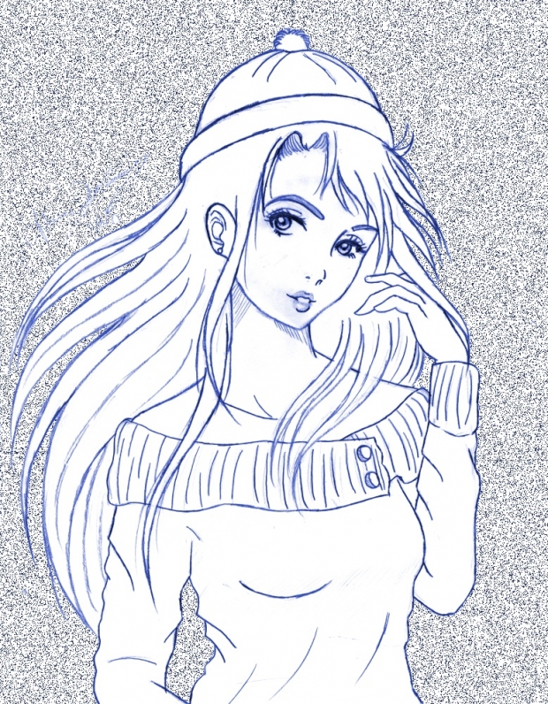 Lisa Blue Sketch