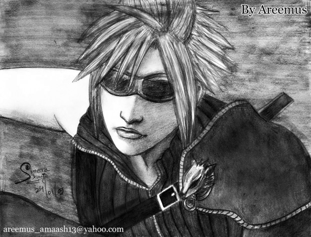 Cloud Strife Sketch by aree