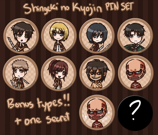 Shingeki no Kyojin Pins! > u <
