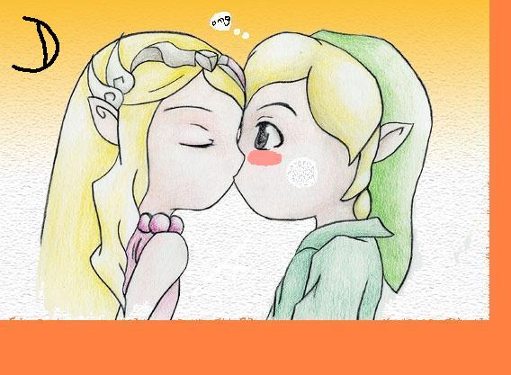 zelda and link ( from the windwaker )