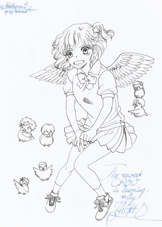 Yachi Hitoka lineart