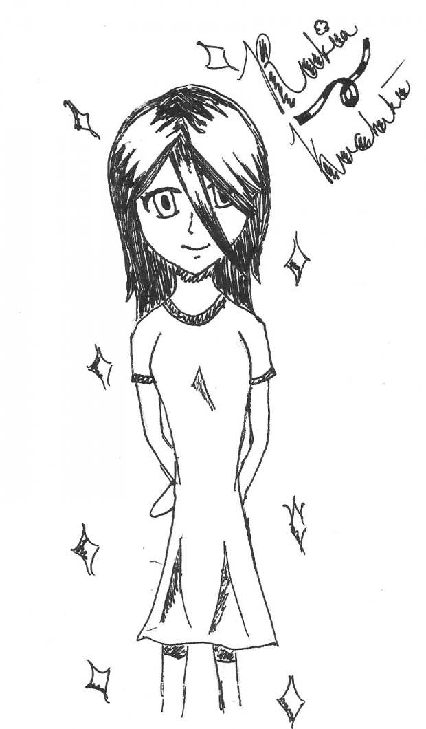 Rukia in gel pen