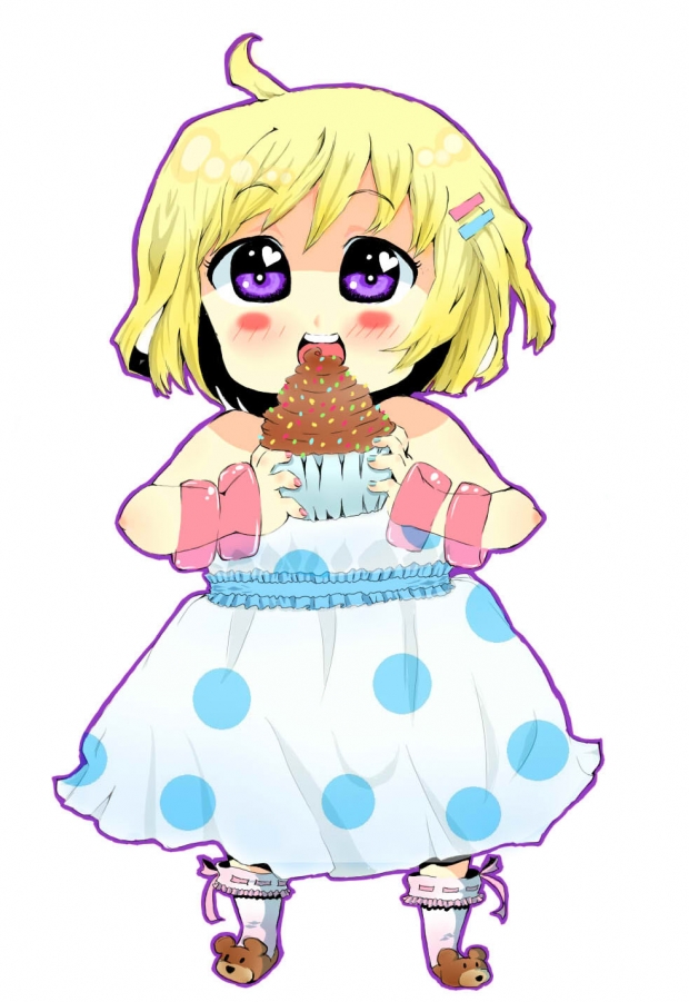 a cupcake baked with love