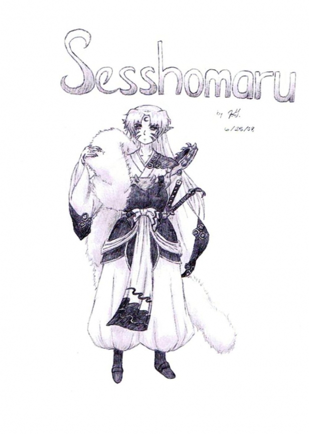 2nd drawing of Sesshomaru ever!