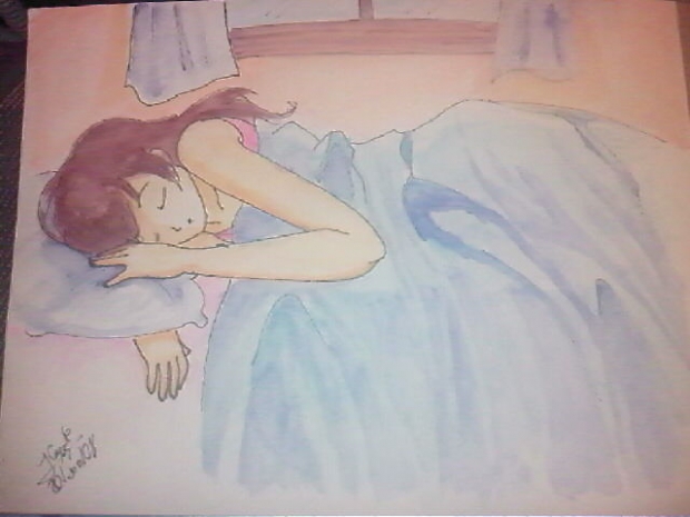 Sleeping watercolor