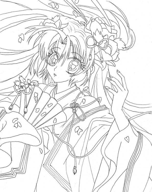 Princess Sakura (line art only)
