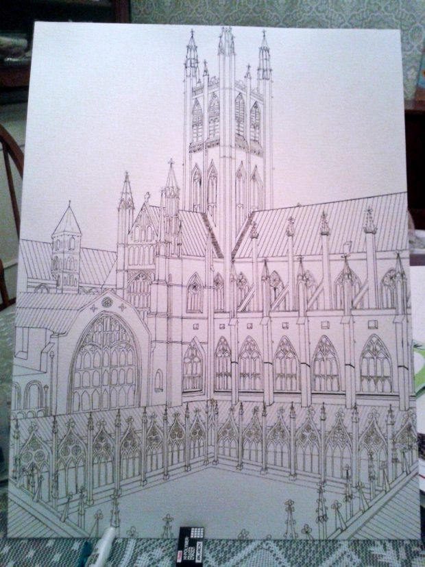 Canterbury Cathedral (Inked)