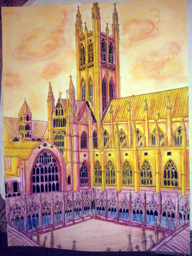 Canterbury Cathedral (Coloured)