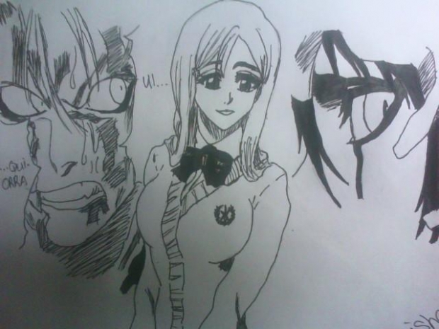 Orihime,Grimmjow, and Ulquiorra