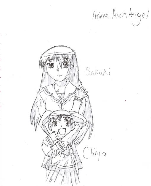 Azumanga Daioh- Chiyo and Sakaki