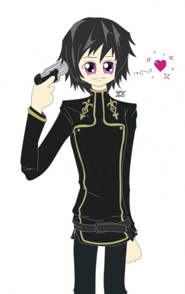 Emo Lelouch Colored! (My part of the art trade)