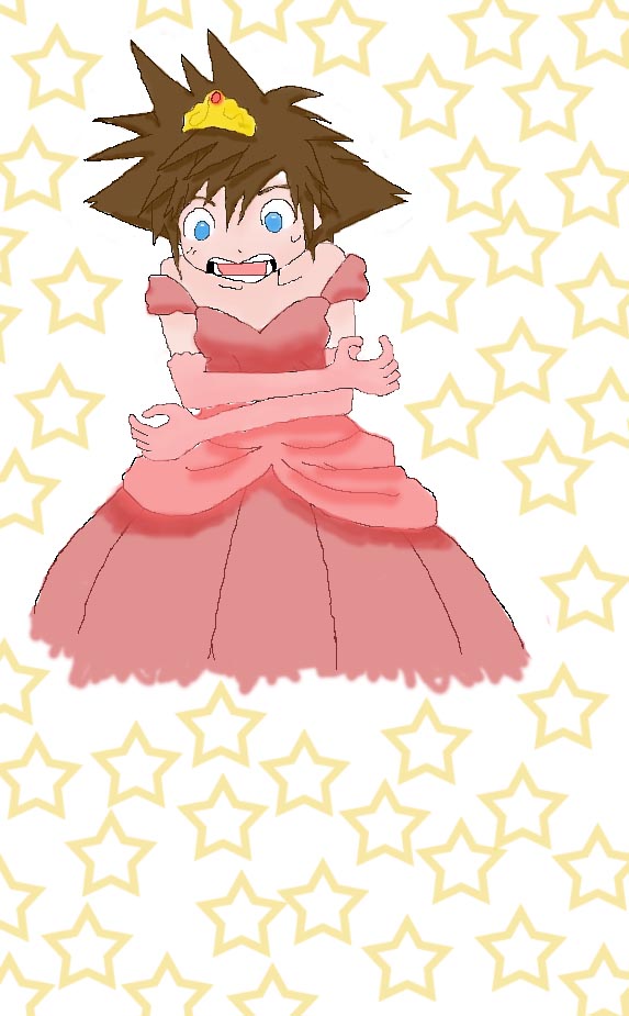 Sora in a dress coloured
