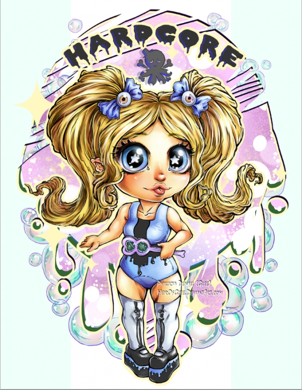 Hardecore pastel goth bubbles