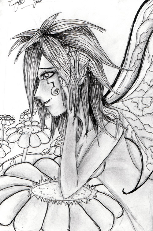 fairy in the flowers