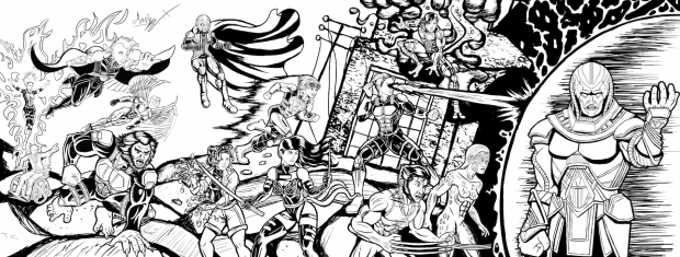 Inked X-Men: Apocalypse Jim lee 90's cover Homage