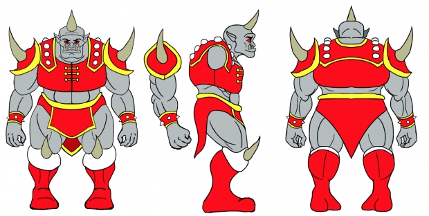 Ogre Brute character design Turnaround