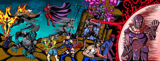 Color X-Men: Apocalypse Jim lee 90's cover Homage