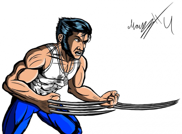 Hugh Jackman as Wolverine / Logan Clip Art