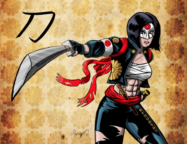 Suicide Squad's Katana Colored