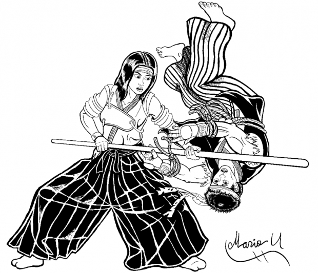 Hokuto aka Shirase throwing Ryu Inked