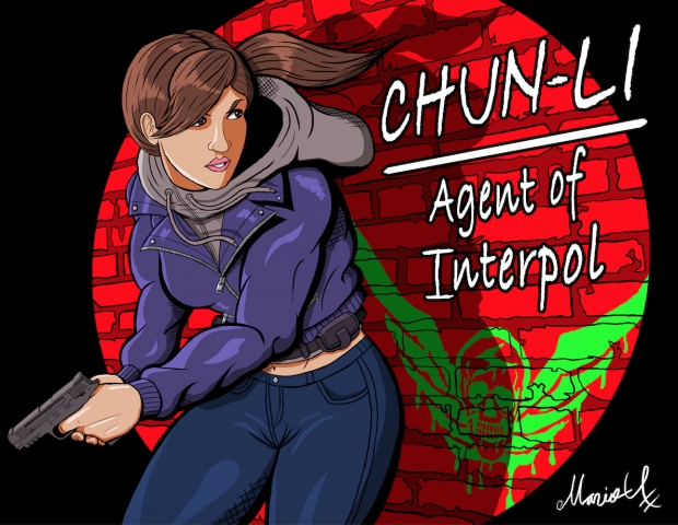 Undercover Chun Li Agent of Interpol Colored