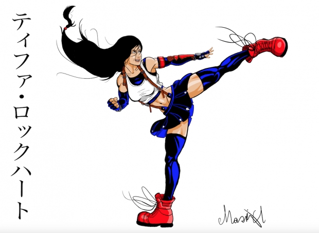 Tifa Lockhart side kick colored