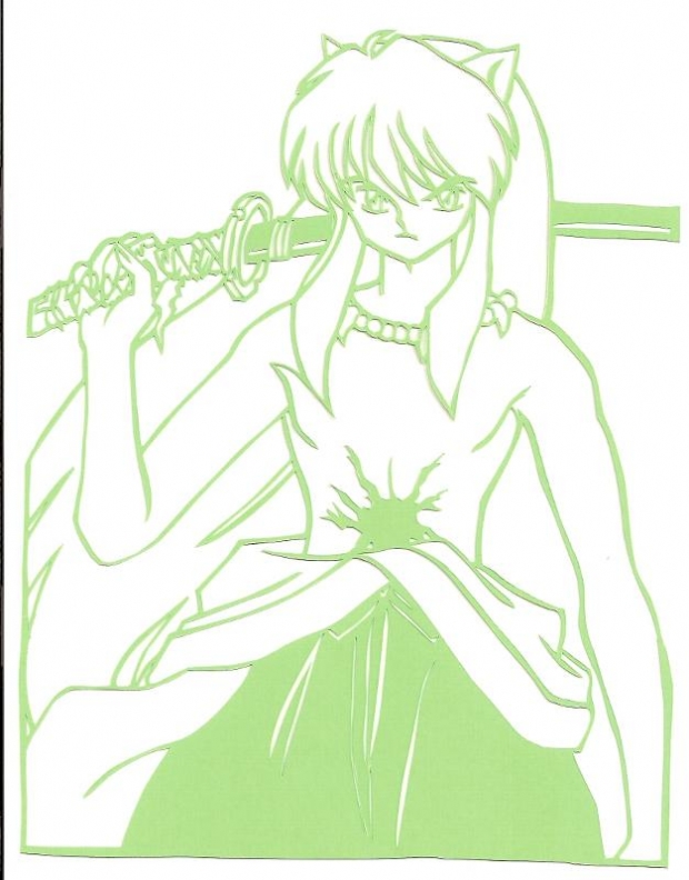 Inuyasha And Sword Papercut