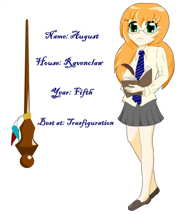 August as  a Ravenclaw!