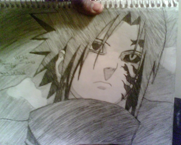 Half Curse seal Sasuke