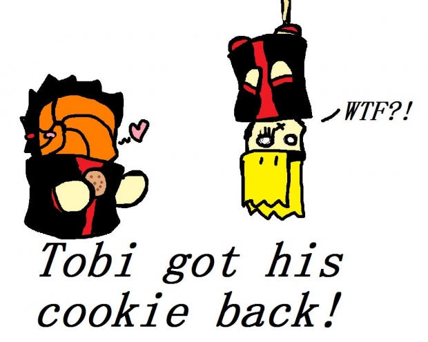 Tobi got hsi cookie back!